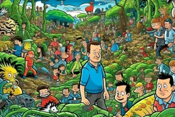 where's Wally but with elon musk si its a where is elon musk game big image jungle