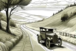 Namaľuj ilustráciu ku knihe od spisovateľa Jacka Londona s názvom "The Road" podľa štýlu na začiatku 20. storočia.