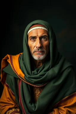 Warier from Amazigh of Morocco , full body , looking at the viewer, studio photograph, very aesthetic, highly detailed, brilliant composition, hyper realistic, photorealistic, subsurface scattering matt painting