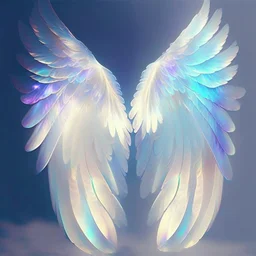 iridescent angel wings