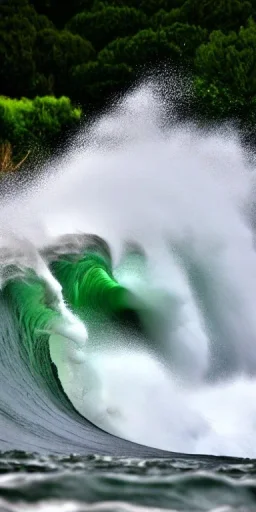 Eau tempête foudre vague ouragan