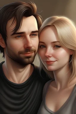 Realistic love couple