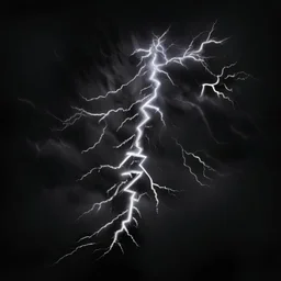 Lightning with a black background