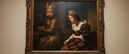 master oil painting by Rembrandt,every women has this nightmare, a princess steals her everything