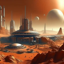 beautiful Futuristic city on MARS
