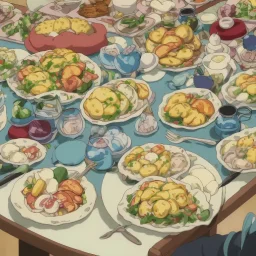 People enjoying brunch, Hayao Miyazaki