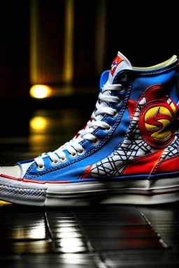 A converse sneaker, superman animation all over sneaker