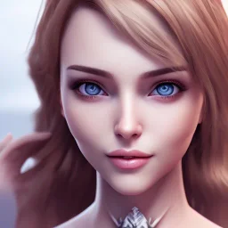 girl look beautiful big boobs, close-up, short hair, smile, 8k ,rtx ,eyebrows like serious,facing left, hyper realistis