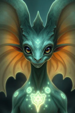 beast Ethereal, with a soft glow to their skin, large elongated heads, or psychic-focused features like glowing symbols on their skin. Their eyes could be wide and fully black or contain swirling colors.
