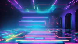 80's Party theme an attractive decoration with Multi color Lights Background, Best Ever Modern Scene, Realistic, Aesthetic Realism, Vivid, Bright colors, Neon Lights effect, Cinematic, HD, Hi- Res, 8K, Great focus