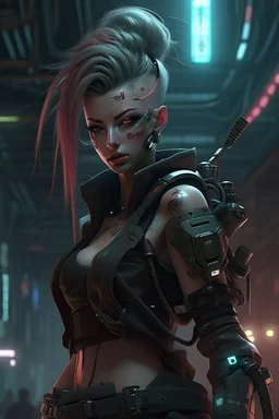 Cyberpunk Woman warrior