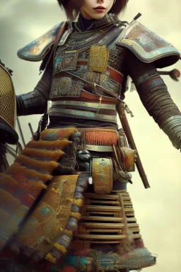 full portrai of samurai gaspunk,high detail, volumetric lighting, tiny features, intricate detail,volumetric clouds