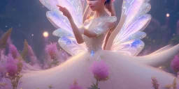 crystal subtle flower in a galactic ambiance beautiful fairy, transparent, delicate colors, in the foreground, full of details, smooth，soft light atmosphere, light effect，vaporwave colorful, concept art, smooth, extremely sharp detail, finely tuned detail, ultra high definition, 8 k, unreal engine 5, ultra sharp focus