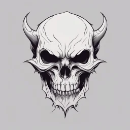 minimalistic demon skull