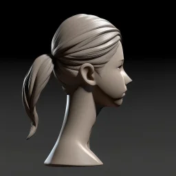 simple sculpted hair