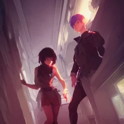 by wlop, ilya kuvshinov, krenz cushart, greg rutkowski, pixiv, sarah j. maas book cover style magician at the end of a corridor, smooth, sharp focus, d & d style, artstation, 4 k, hdr