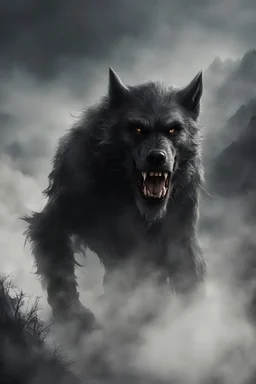 Werewolf coming through the mists of Avalon