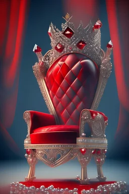 A diamond chair in which a senior king of the year sits and wears a crown with a red pearl that rules space