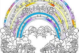 only the rainbow coloring page