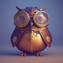 depth of field, Steampunk Owl, extreme detail, Photorealism, macro lens 70mm,bokeh, cinema4d, 8k, unreal engine 5, redshift render