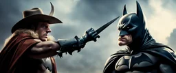 Batman as a cow, movie poster