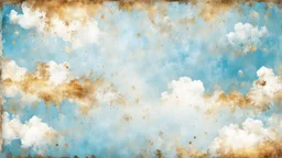 Hyper Realistic Sky-Blue, White & Golden Grungy-Rustic-Background