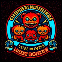 "little monsters" junior league sports team logo