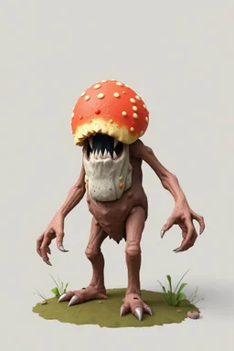 hi poly Fungal Beast T-pose just the character and simple background