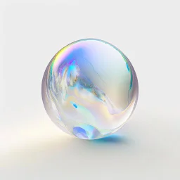 3d holographic marble plain isolated on infinite white background, glow, glass effect, 4k. sober. fintech