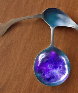 Spoon filled with cosmic jelly