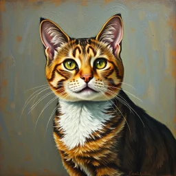 Portrait of a cat by Van Gogh