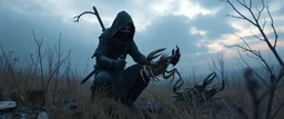 ninja necromancer in the wild, raising lobster skeleton babies