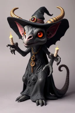 hi poly Mud luxury witch Wyrm psychic hypnotic deviant Opossum T-pose just the character and simple background