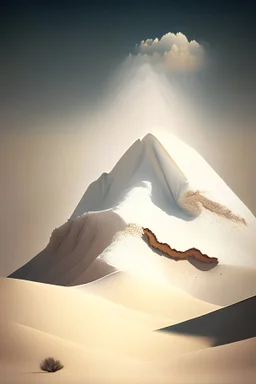 One White mountain in desert