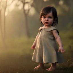 Arwen toddler, full body, dramatic lighting, hyper realistic