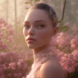 one big crystal subtle in a galactic ambiance with a beautiful girl, transparent flowers, delicate colors, in the foreground, full of details, smooth,soft light atmosphere, light effect concept art, smooth, extremely sharp detail, finely tuned detail, ultra high definition, 8 k, unreal engine 5, ultra sharp focus