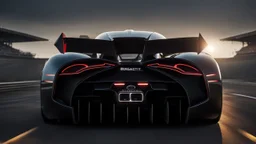 Batmobile bugatti ,rear view, desktop wallpaper, 4K, Cinematic