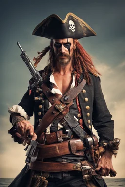 Pirate with gun