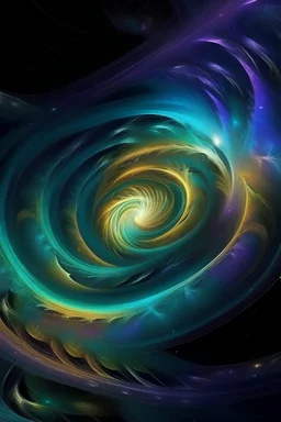 Swirling whirlpool in space fractals beautiful space like nebula iris deep fractals into infinite divine beauty iridescent