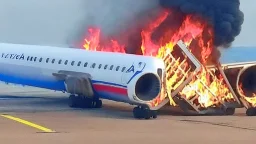 delta starts luggage on fire