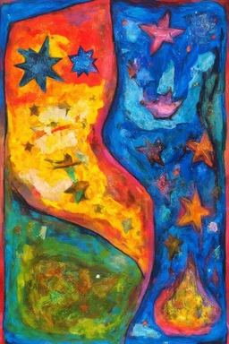 the stars above, in the style of Eileen Agar