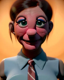 waitress woman muppet head, skin body and arms, concept art, retro style, smooth, unreal engine 5, god lights, ray tracing, RTX, lumen lighting, ultra detail, volumetric lighting, 3d.