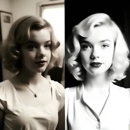 A girl who looks like elle fanning and marilyn monroe