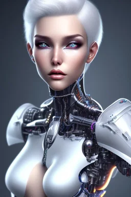 cyborg, white hair, sexy, perfekt, real, dream