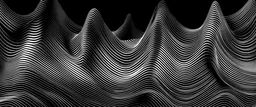 Trendy Ultra Thin Striped Loop Animation with Wave Distortion Lines. Abstract Noise Landscape