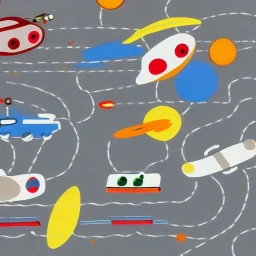 space car traffic in miro style