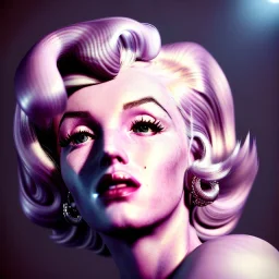 Realistic image portrait, sweet Marylin Monroe, blonde woman, grunge style, long hair, glow eyes, highly detailed, unreal engine 5, ray tracing, RTX, lumen lighting, ultra detail, volumetric lighting, 3d, finely drawn, high definition, high resolution.