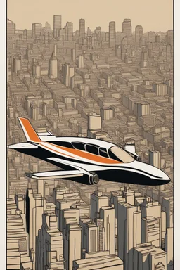 make a plane flying over a city throwing some sahara dust