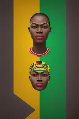 cyclone head in Kente portrait, cinematic, ghana flag, african pattern, engraved, 8k quality