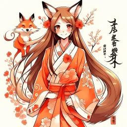 girl kitsune Japan